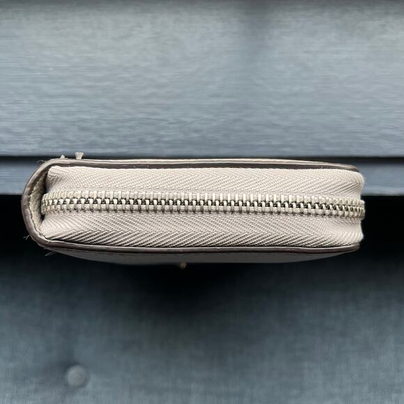 Michael Kors Large Pebbled Leather Continental Wallet - Light Gray - Picture 11 of 11